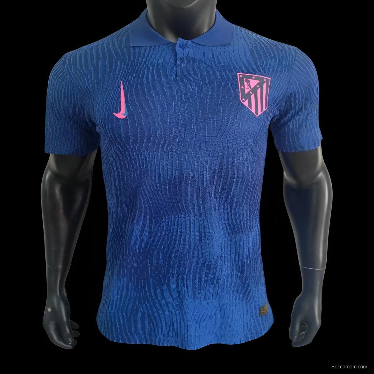 Player Version 24/25 Atletico Madrid Navy Polo Jersey