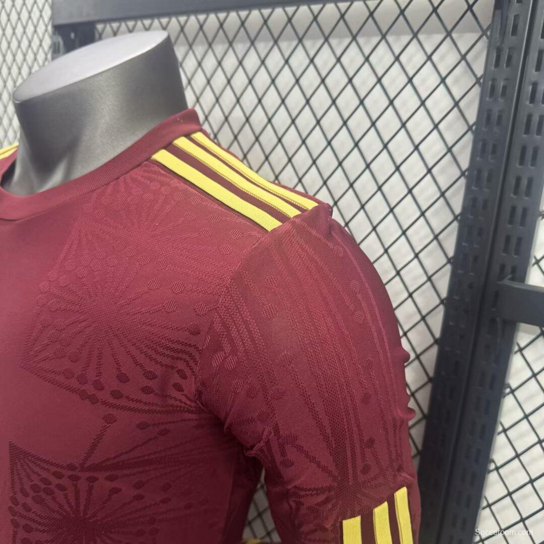 Player Version 2025 Mexico Gold Cup Wine Long Sleeve Jersey