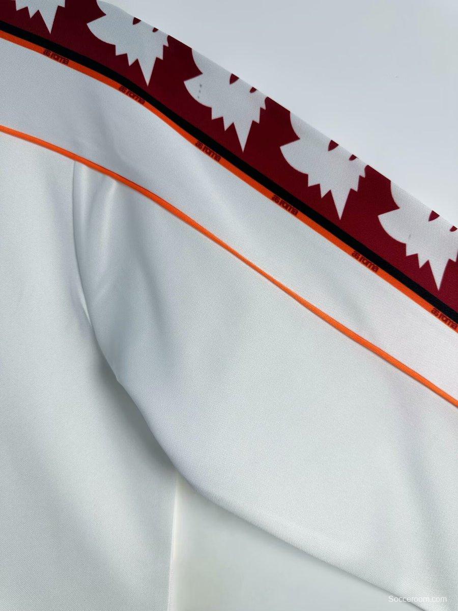 Retro 98/99 Roma Away White  Long Sleeve Jersey