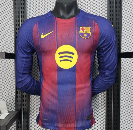 Player Version 25/26 Barcelona Home Long Sleeve Jersey
