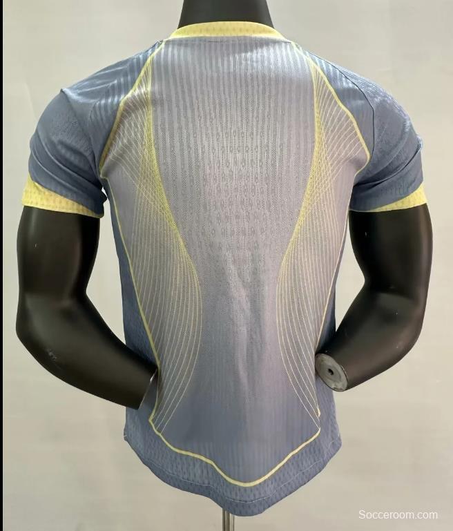 Player Version 25/26 FC Barcelona Grey with Yellow Accent Lines Jersey