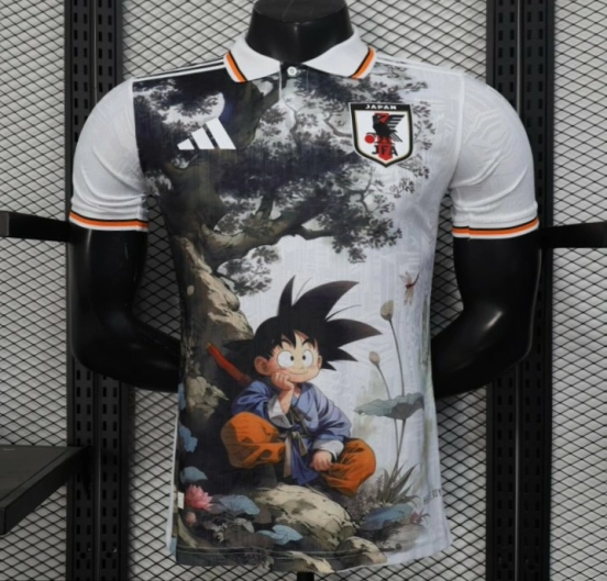 Player Version 2025 Japan White with Dragon Ball Nature Scene Jersey