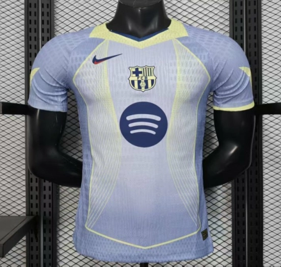 Player Version 25/26 Barcelona Light Blue with Geometric Pattern Jersey