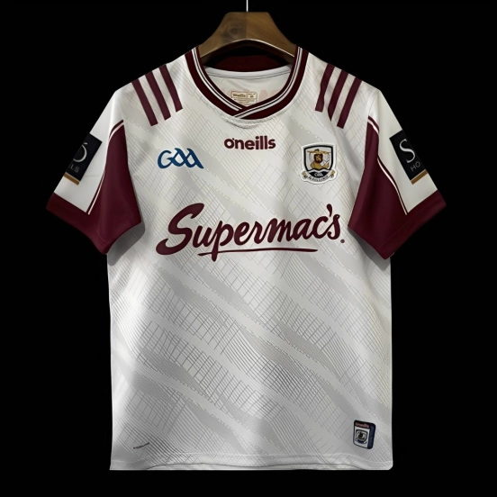 25/26 Galway GAA White with Maroon Trim Away Jersey