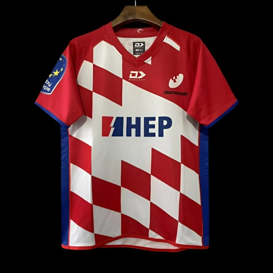 2026 Croatia Red and White Checkerboard Pattern Jersey