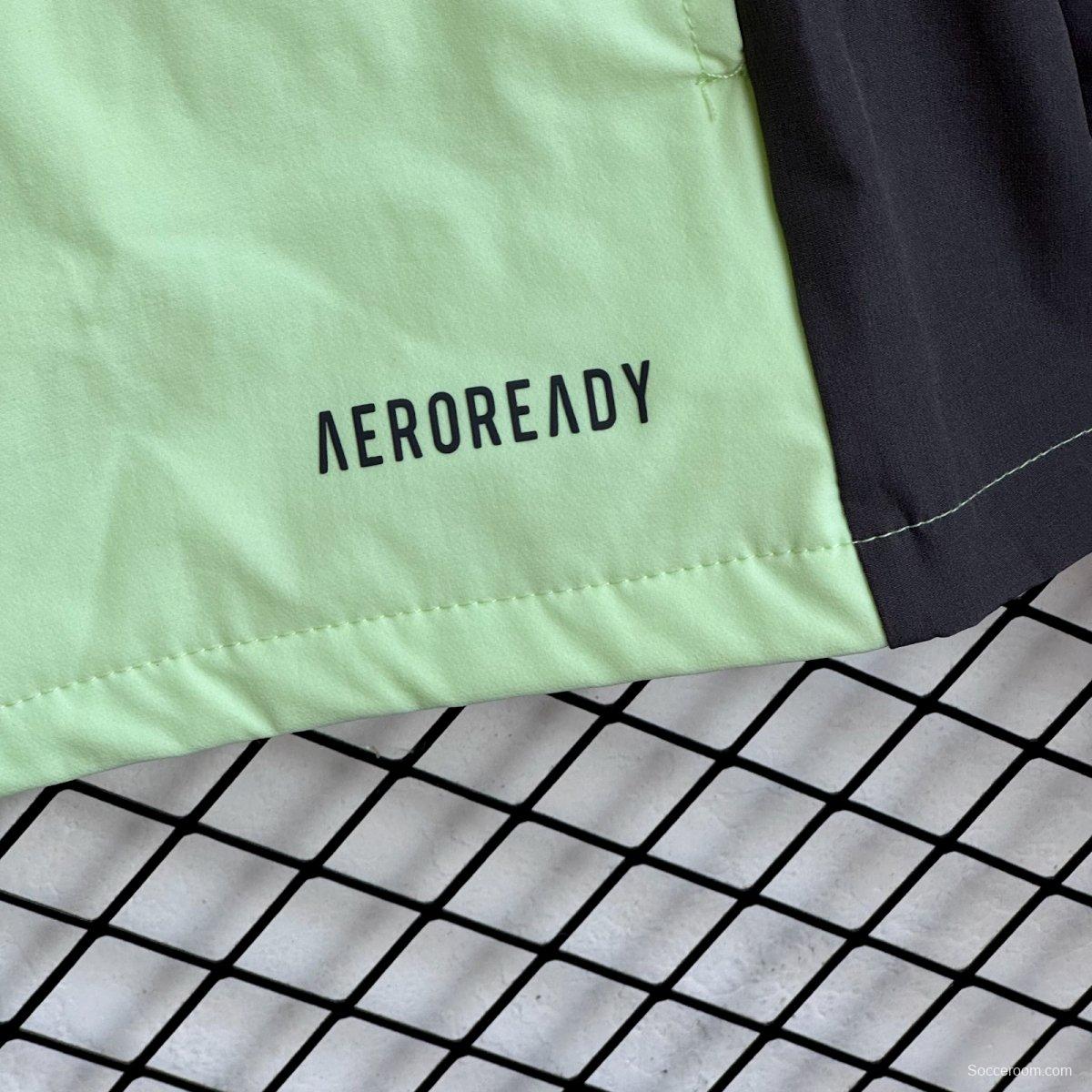 25/26 Real Madrid Green Full Zipper Windbreaker + Long Pants