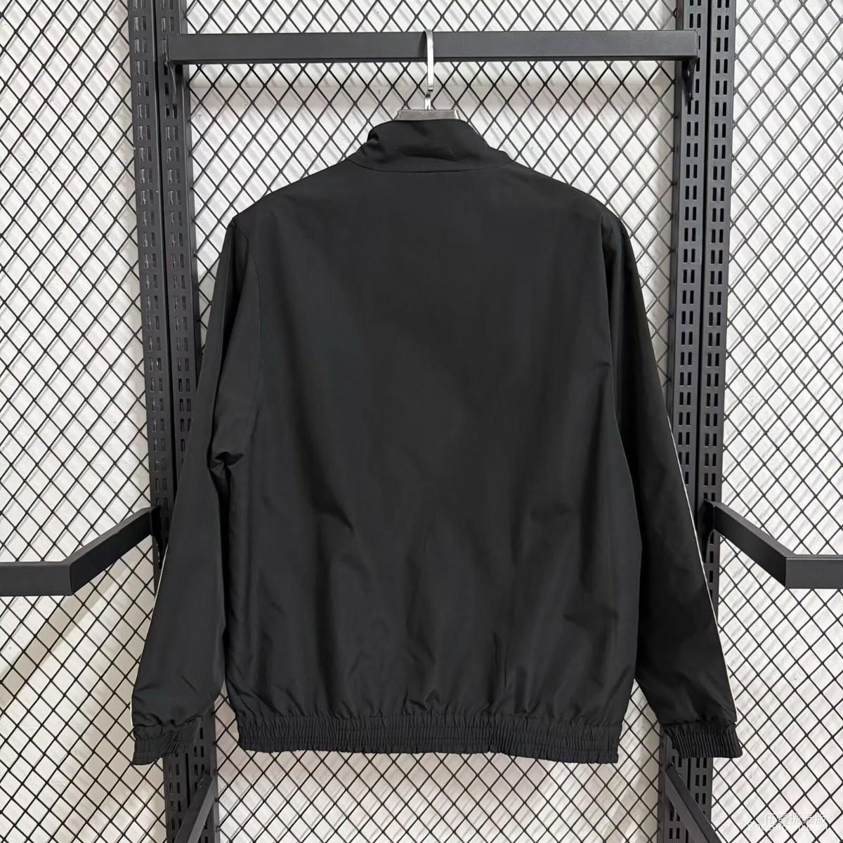 2026 Germany Black Full Zipper Windbreaker