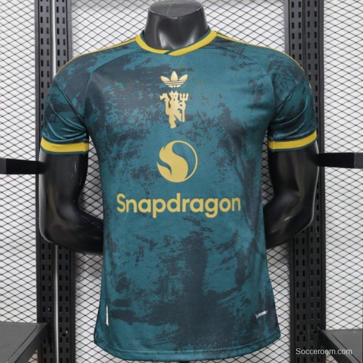 Player Version 26/27 Manchester United Teal & Gold Third Special Edition Jersey