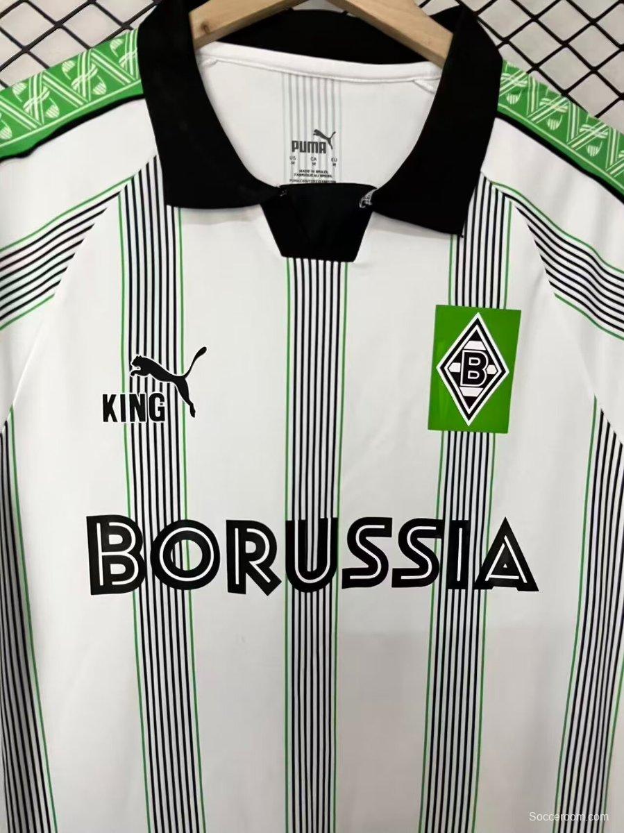 25/26  Borussia Mönchengladbach "KING" Special Edition White/Green Jersey