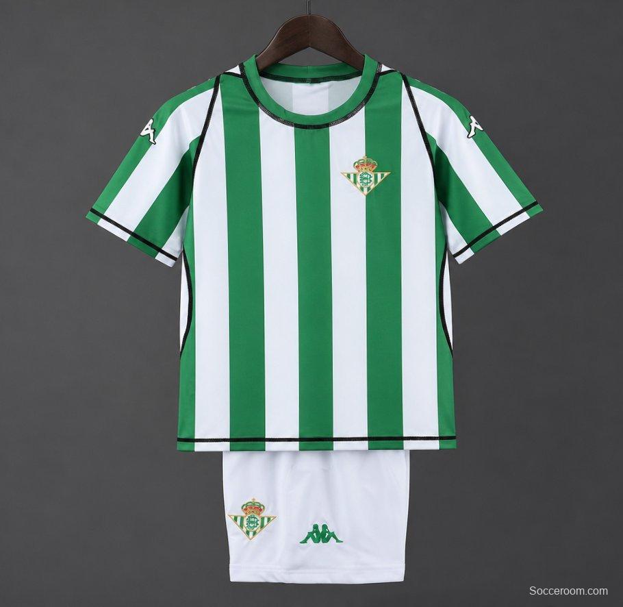 Retro Kids 03/04 Real Betis Home Jersey