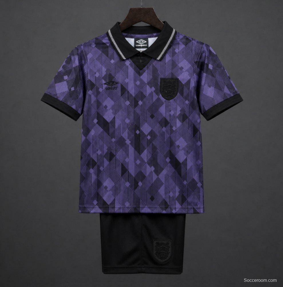 Retro Kids 1990  England Black Jersey