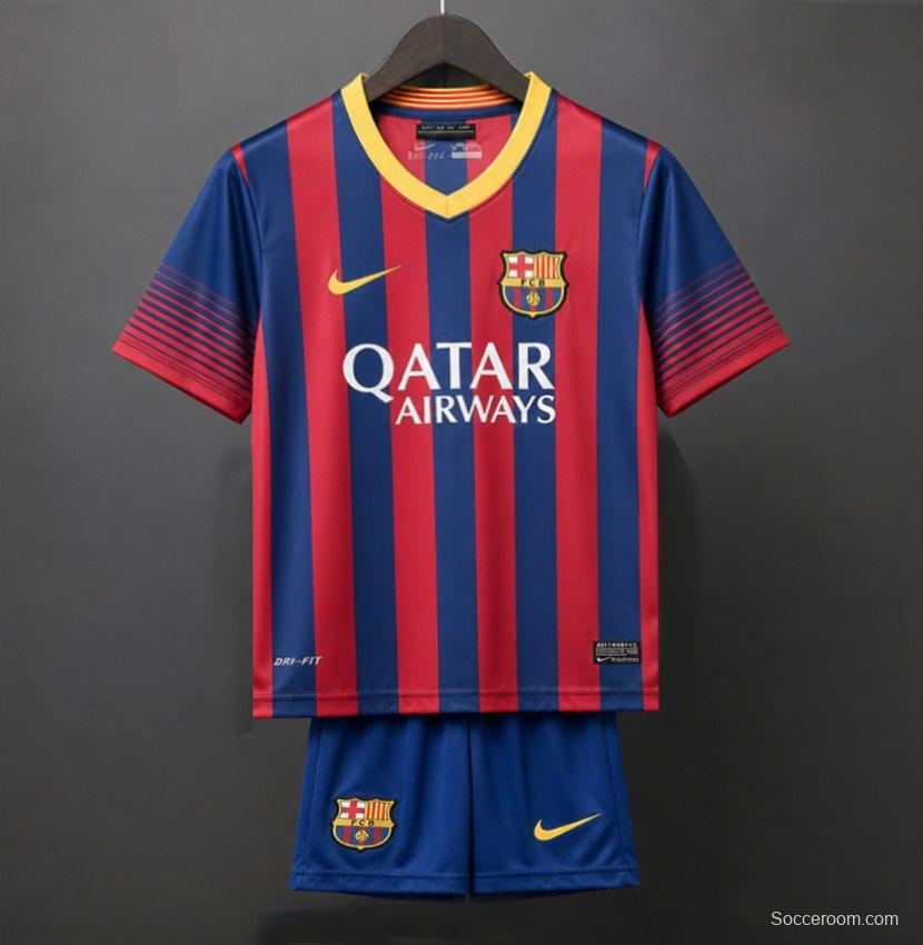 Retro Kids 13/14 FC Barcelona Home Jersey